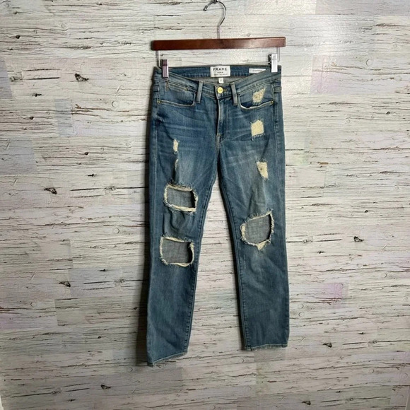 Frame Le  High Straight Jeans distressed size 24 - Picture 1 of 9